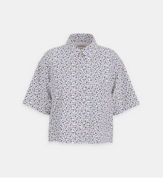 Chemise droite à motif  - Guess Jeans - Blanc et noir