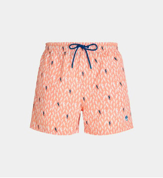 Short de bain à motif avec suspensoir - North Sails - Orange et bleu