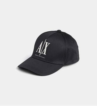 Casquette de baseball monogramme en coton sergé
- Armani Exchange - Bleu nuit