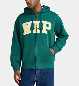 Hoodie zippé Wip molletonné - Carhartt WIP - Vert et jaune