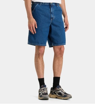 Short droit en denim de coton - Carhartt WIP - Bleu jean