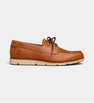 Chaussures bateau Grafton Bay cuir enduit - Timberland - Orange foncé