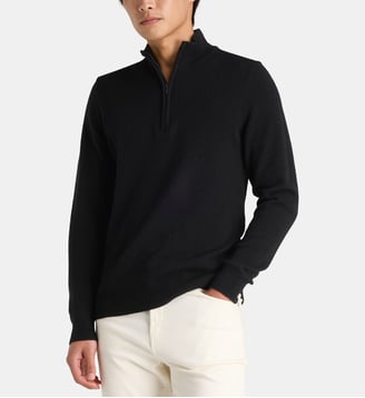 Pull Roolcam en laine d'agneau - Galeries Lafayette - Noir