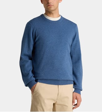 Pull Roolon en laine d'agneau - Galeries Lafayette - Bleu ardoise