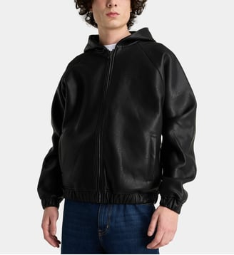 Blouson à capuche Scuba enduit - Daily Paper - Noir