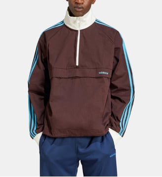 Veste droite bandes signature - Adidas Originals - Marron et bleu
