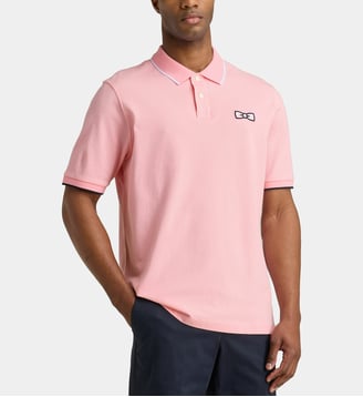 Polo droit Ingénieux signature en coton piqué - Eden Park - Rose