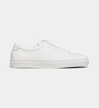 Tennis basses en cuir grainé - National Standard - Blanc