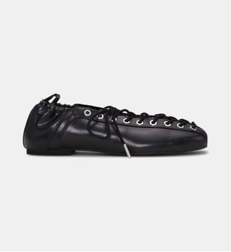 Mocassins à lacets signature - Ganni - Black
