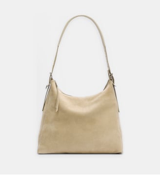 Sac à main en cuir signature - Lemaire - Biscuit