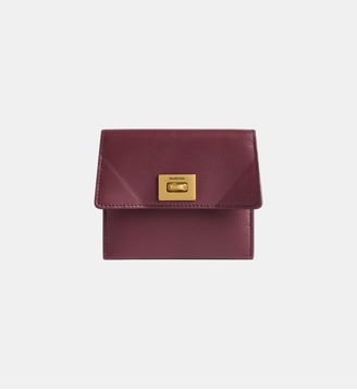 Porte-cartes Rodeo en cuir  - Balenciaga - Prune