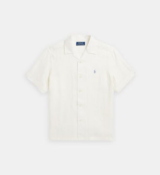 Chemisette droite signature en lin - Polo Ralph Lauren - Écru
