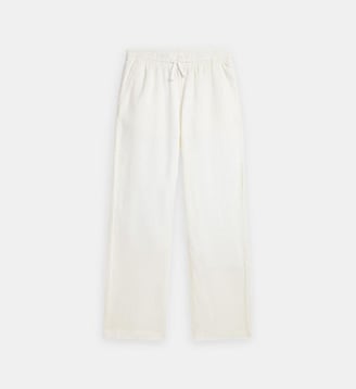Pantalon droit en lin signature - Polo Ralph Lauren - Blanc écru