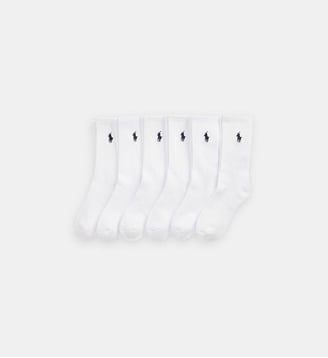 Lot 6 paires chaussettes de sport signature - Polo Ralph Lauren - Blanc