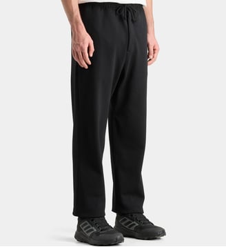 Pantalon jogging droit signature en coton - Y-3 - Noir