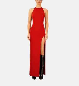 Robe longue sans manches Scoville - La Galpa - Rouge vermillon