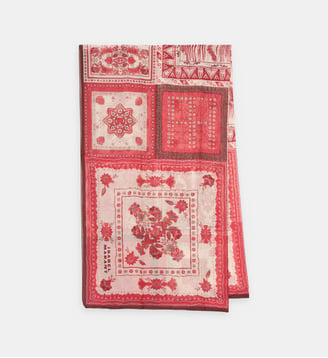 Echarpe Luana à motif fleuri en coton - Isabel Marant - Rouge