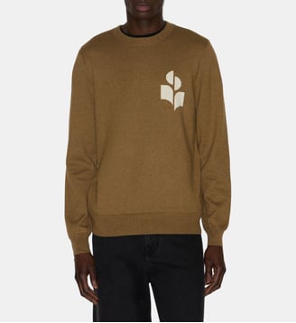 Pull Evans en coton - Isabel Marant - Kaki