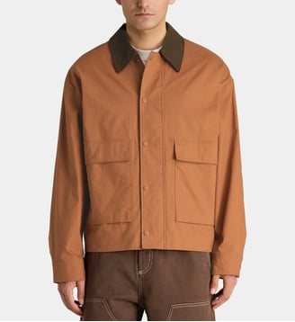 Blouson droit Rarbo en coton déperlant - Galeries Lafayette - Marron écureuil