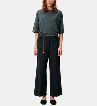 Pantalon large Hendrick coton - Sessùn - Vert foncé