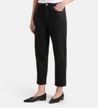 Jean mom crop Mum New - Galeries Lafayette - Noir