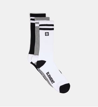 Lot de 3 paires de chaussettes de sport hautes - Element - Noir et blanc