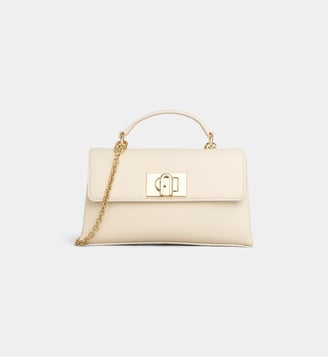 Sac à main mini crossbody 1927 cuir - Furla - Blanc