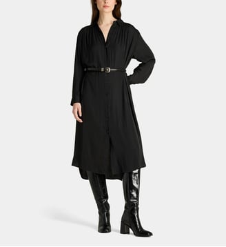 Robe Dax Sat droite genoux - Galeries Lafayette - Noir