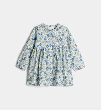 Robe ample Jasmine Bis fleurie en coton bio - Cadet Rousselle - Bleu et multicolore