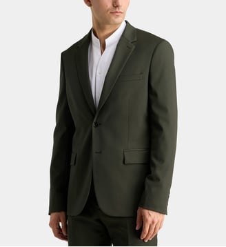 Veste de costume ajustée Vire en laine - Comptoir GL - Kaki