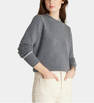 Pull droit Sadie en laine - Galeries Lafayette - Gris foncé