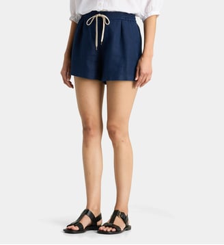 Short signature en lin - Polo Ralph Lauren - Bleu marine
