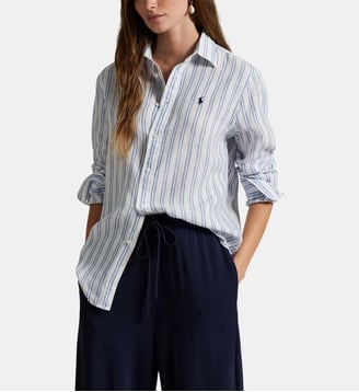 Chemise droite à rayures - Polo Ralph Lauren - Bleu et blanc