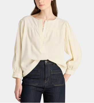 Top ample Dragée en coton - Galeries Lafayette - Beige clair