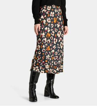 Jupe Doris Fio droite et longue à motif fleuri - Galeries Lafayette - Multicolore