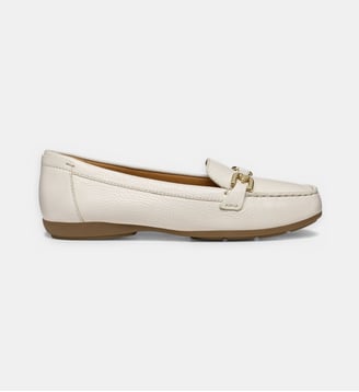 Mocassins Annytah en cuir  - Geox - Écru