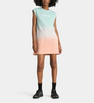 Robe t-shirt courte Valey sans manches Asics x A.P.C. - A.P.C. - Rose et vert