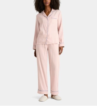 Pyjama Zero à manches longues en coton à motif rayé - Galeries Lafayette - Rose