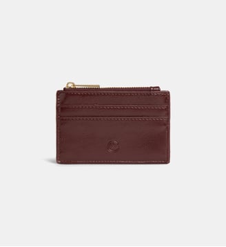 Porte-cartes Malory Vernis froissé - Galeries Lafayette - Prune
