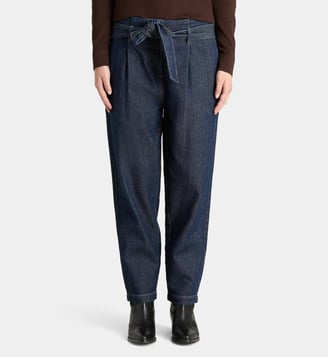 Pantalon Cascade Denim tapered en denim de coton - Galeries Lafayette - Bleu foncé