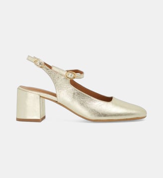 Escarpins Camilla en cuir - Mellow Yellow - Or