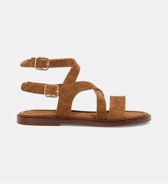 Sandales plates Gisla  - Mellow Yellow - Marron brun