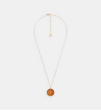 Collier à pendentif - Bélier - Fossil - Orange