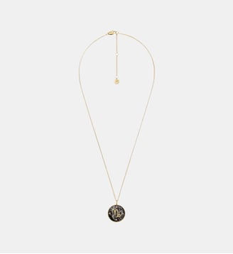 Collier à pendentif - Capricorne - Fossil - Gris