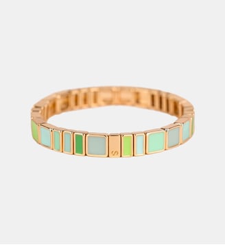Bracelet facettes carrées serties - Simone à Bordeaux - Vert