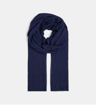 Étole Iode Glitter à paillettes - Galeries Lafayette - Bleu marine