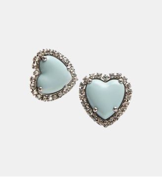 Boucles d'oreilles forme cœur - Valentino Garavani - Bleu