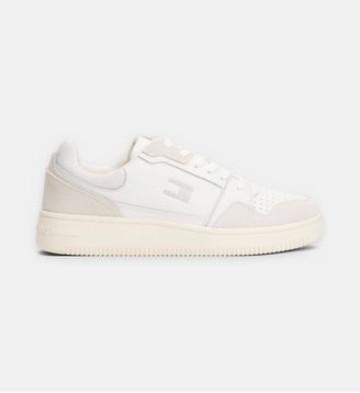 Baskets basses Retro BKT en cuir - Tommy Hilfiger - Écru