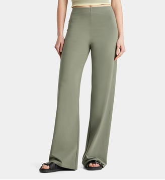 Jogging droit Core en coton stretch - Organic Basics - Kaki