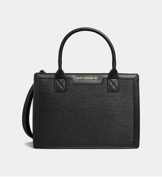 Sac cabas Dario Fantaisia enduit lisse et tressé fin - Mac Douglas - Noir